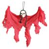 Halloween Hanging Ghost Decoration with Mesh Fabric and Skull Head for Indoor Outdoor Party Haunted House Props