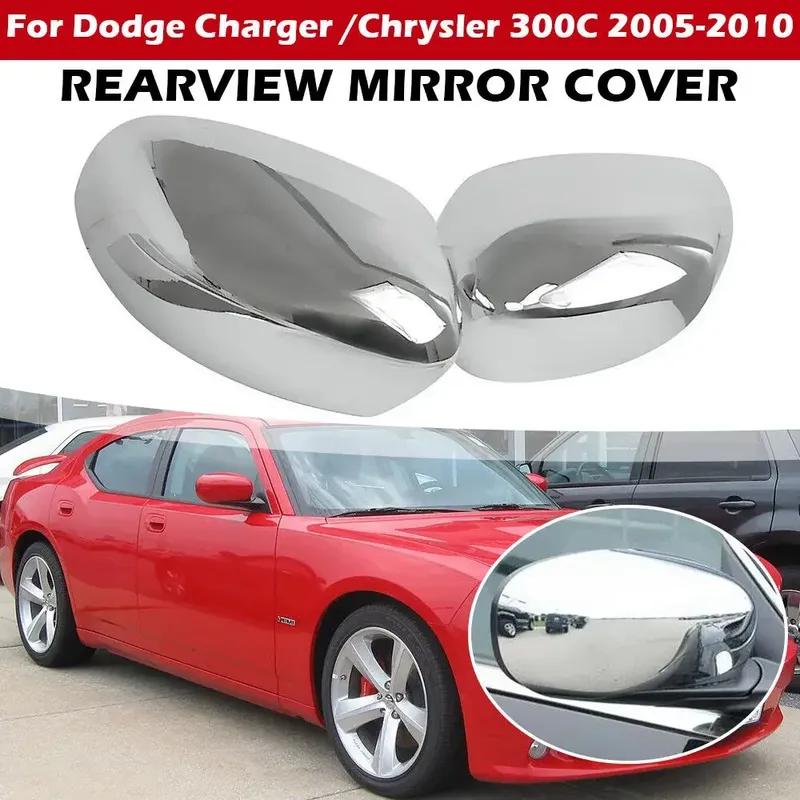 

For Dodge Charger Magnum Chrysler 300/300C 2005-2010 Car Sticker Rearview Side Mirror Cover Wing Cap Exterior Door Case Trim