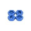 4PCS Wheel Hex Hub Adapter Aluminum Alloy Wheel Hex Coupler for   LaTrax Teton 1Celsius18 RC Truck