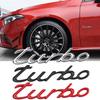 3D Metal Turbo Letters Rear Trunk Front Grille Hood Emblem Badge Sticker Universal For Mazda Hyundai BMW Honda KIA Mitsubishi Wcgvh11