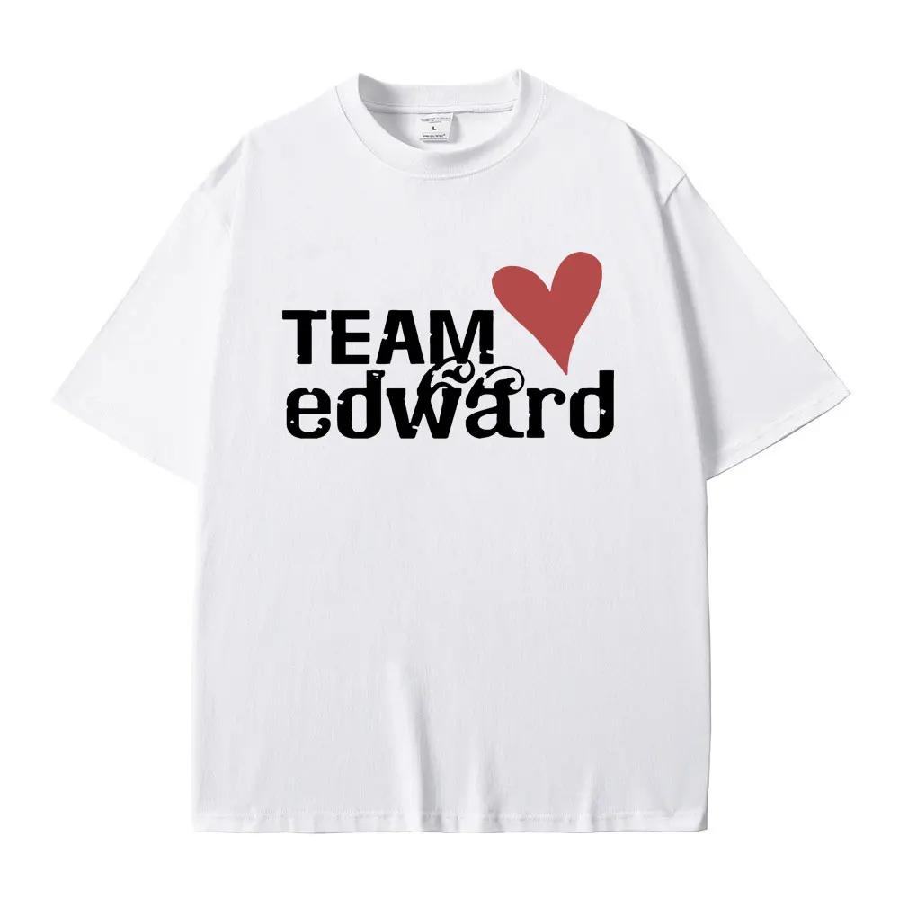 Jacob Wears Team Edward Same Style T Shirt Twilight Fans Clothing Vintage T Shirts Men Women Cotton Oversized T-shirts