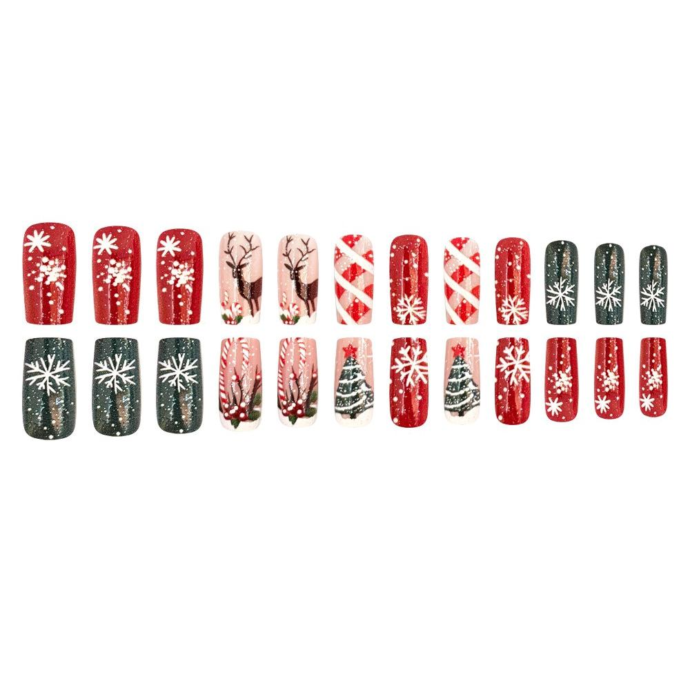 

Новая Рождественская Елка, Носимые, Съемные Искусственные Ногти с Красной Цветовой Комбинацией. One Size красный