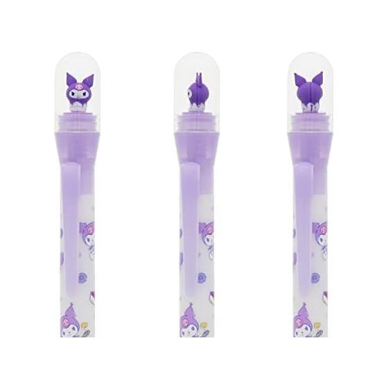 Sun-Star Stationery Sanrio "Kurukuru Dome Pen" Kuromi Mechanical Pencil - Mascot Rotates with Every Click! Cute Small Mascot Inside Dome, Easy-Grip
