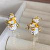 Trendy Chinese-Style Teacup Mouse Earrings: Playful, Chic, Personality-Driven Design for Women