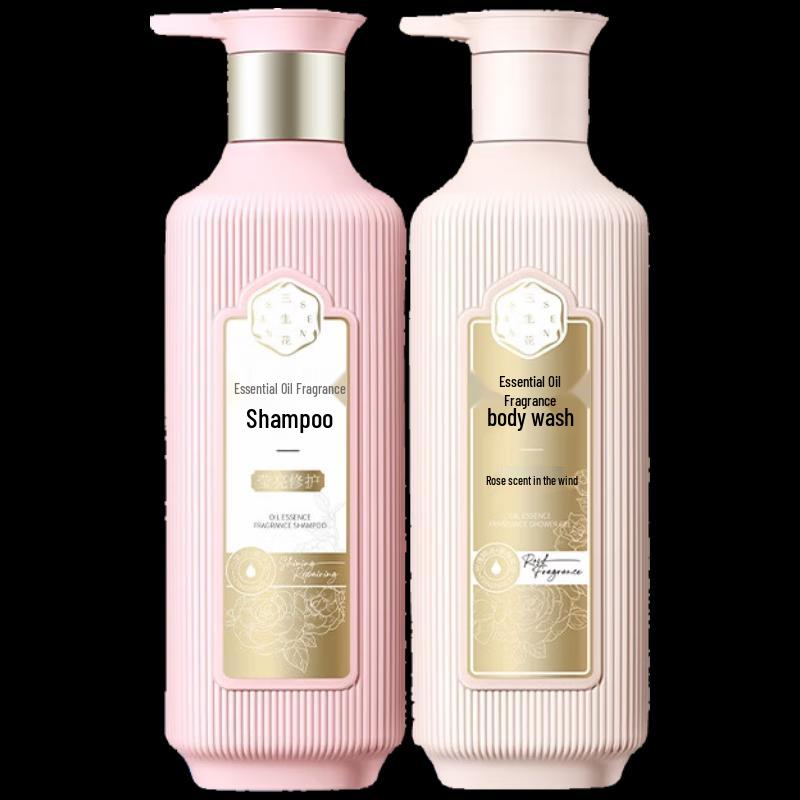 Sansheng hua Essential Oil Scented Hair & Body Wash Set 500ml+500ml