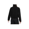 Nike Logo Printed Fleece Warm Stand Collar Solid Short Jacket Women Jackets Black DO7761-010