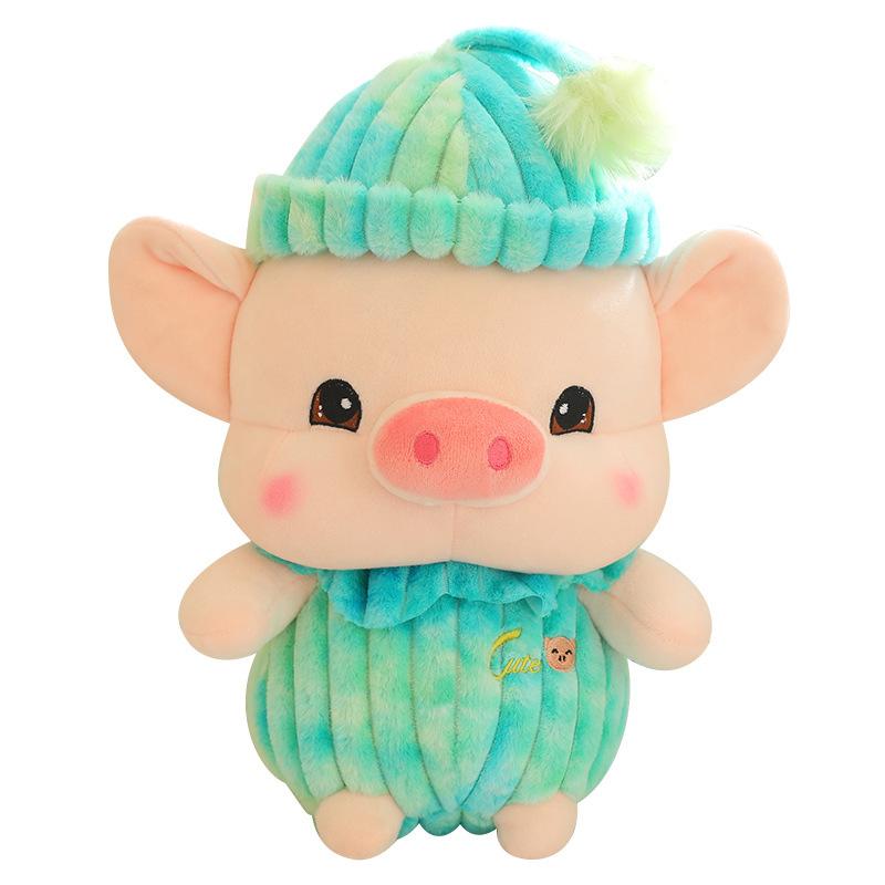 Cute Cute Pig Doll Plush Toy Wearing Hat Pig Doll Children'S Company Soothing Doll