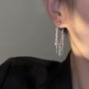 European And American Tassel Long Earrings Exaggerated Hip-Hop Nightclub Muse Earrings Unique Shining Metal Chain Waterfall Earrings