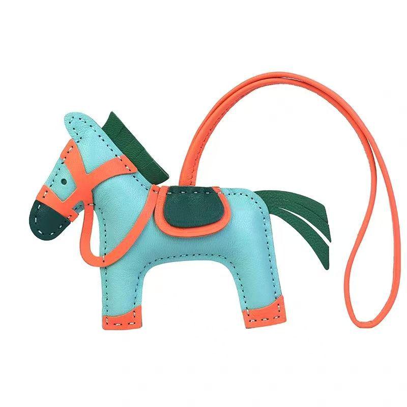 Piele Naturală Piele de Oaie Cal Breloc & Pandantiv Charm pentru Geantă