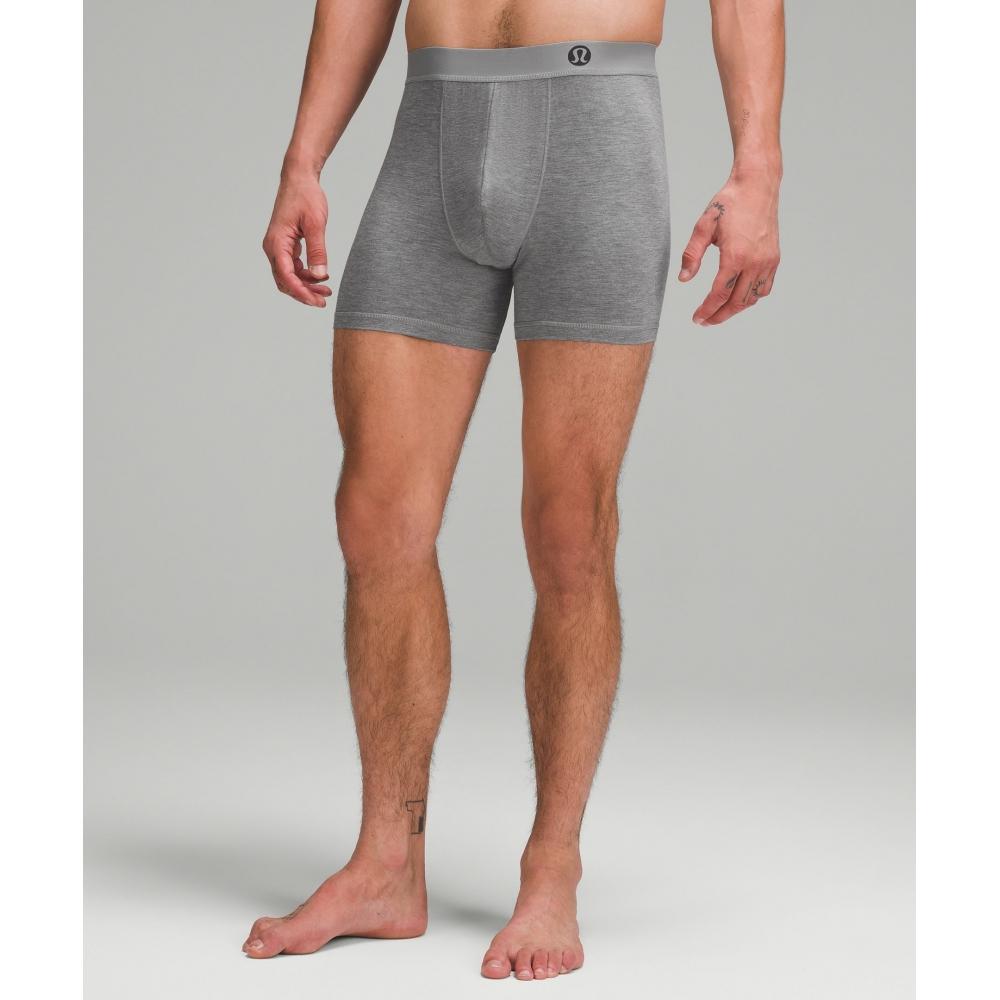 Lululemon Always In Motion Boxer 5   3 Pack Black Heathered Core Medium Grey True Navy
