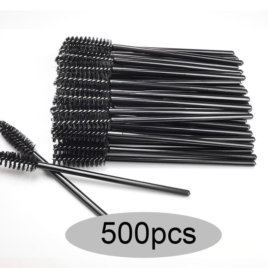 50/100/300/500 uds. Cepillos para Cejas Pestañas Rastrillos para Pestañas Aplicadores de Varitas de Máscara para Extensión de Pestañas Herramienta de Maquillaje LAUKISS