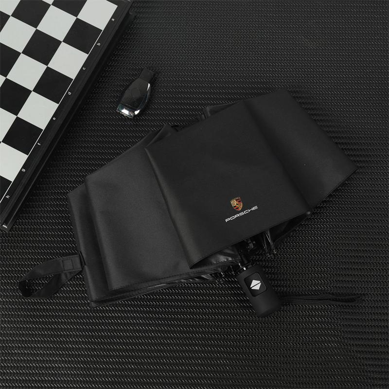 

1Pcs Car Portable Folding Automatic Three Folding Umbrella Sunshade For Porsche Cayenne Macan 911 Gt3 918 928 944 968 Boxster Panamera чёрный