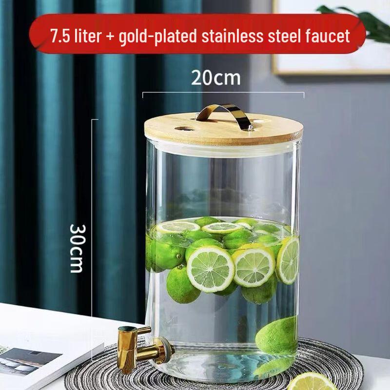 Стеклянный диспенсер для напитков большой емкости с краном