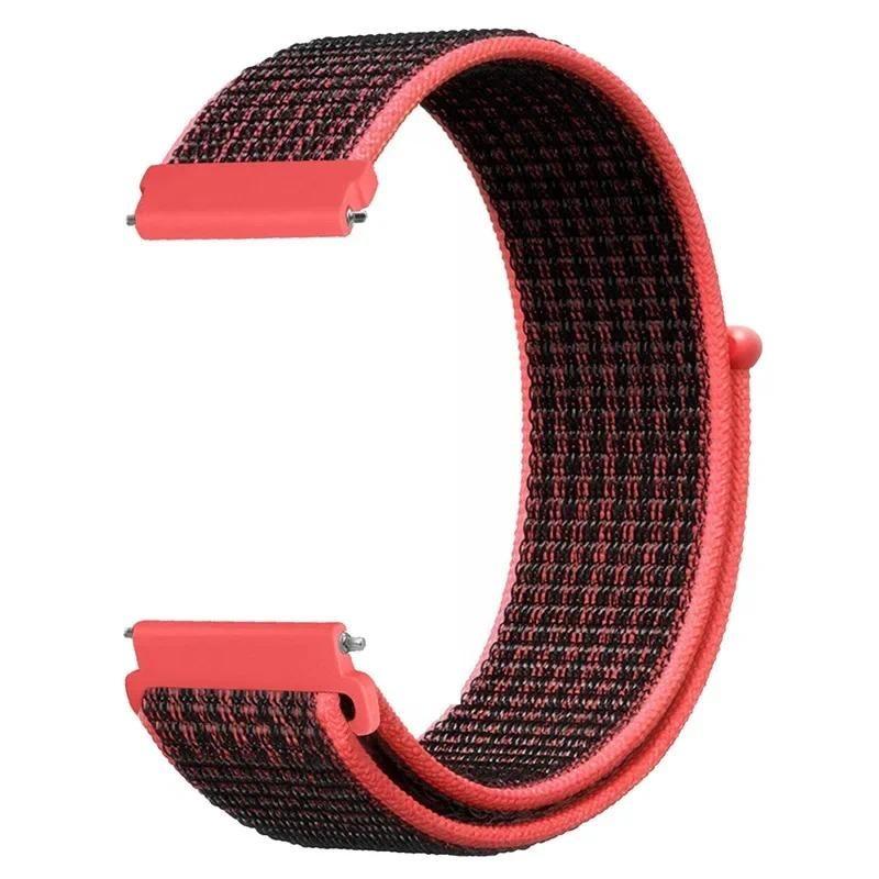20/22mm Braided Nylon Loop Watchband for Garmin Approach S50 Garmin Vivoactive 6/5/D2 Air X10/Bounce
