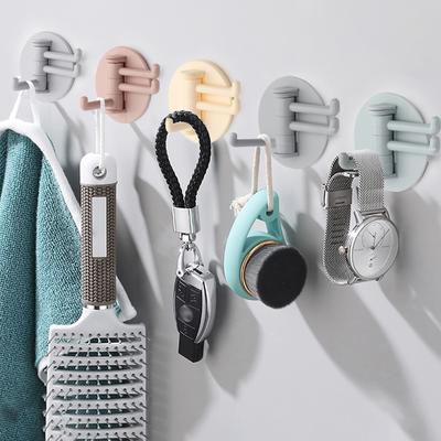 1 Stück 1,5 kg Last Nahtloser Klebehaken Drehbarer Starker Lagerstabhaken Küchenwandhalter Badezimmer Küchenhaken