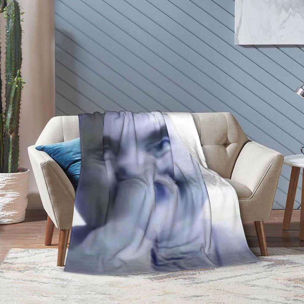 Charlie Kirk Creative Meme Funny Blankets Velvet Printed Blue Baby Multifunction Lightweight Throw Blankets for Home