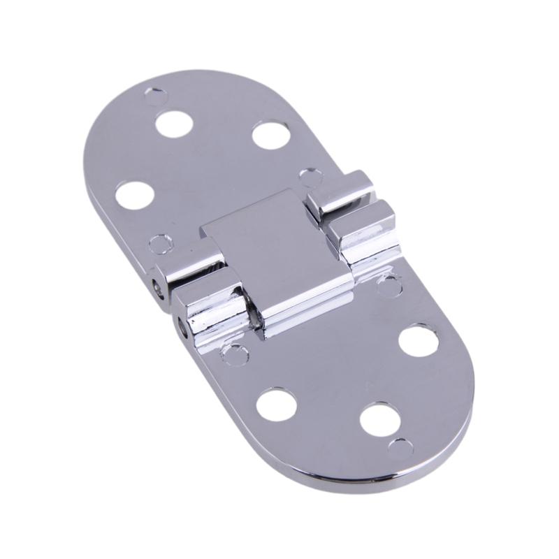 2 Stück 70 x 30 mm Silber Zinklegierung Marine Luke Tür Scharnier 180 Grad Bündigmontage für Boot Wohnmobil
