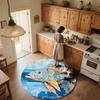 Ocean Fish,Round Area Rug,Carpet Rug for Living Room Bedroom Sofa Playroom Decor,Non-slip Floor Mat
