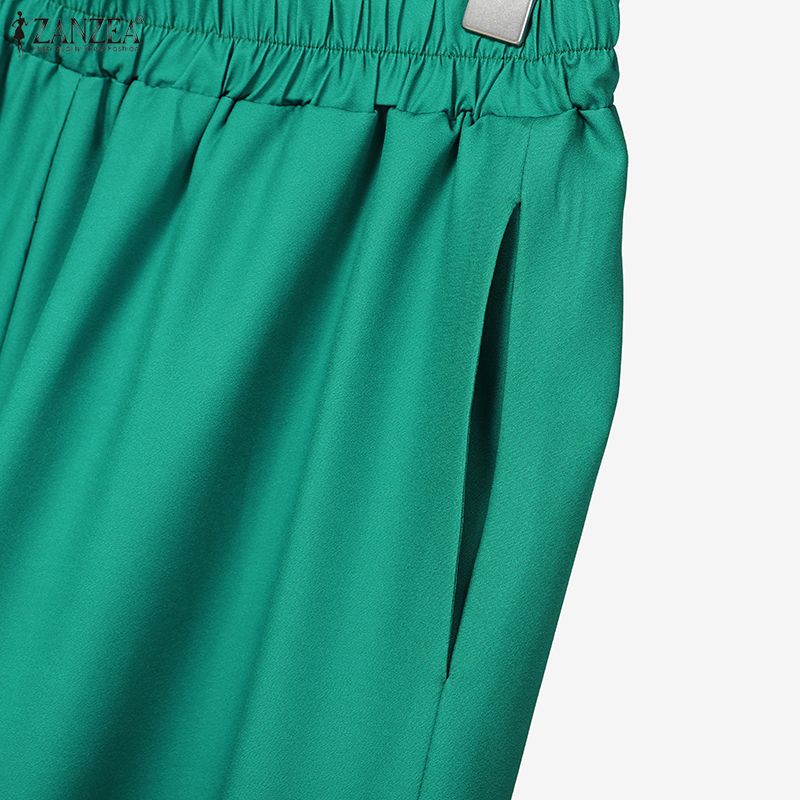 ZANZEA Dámské tiskové tílka a kalhoty, ležérní dvoudílné oblekové soupravy