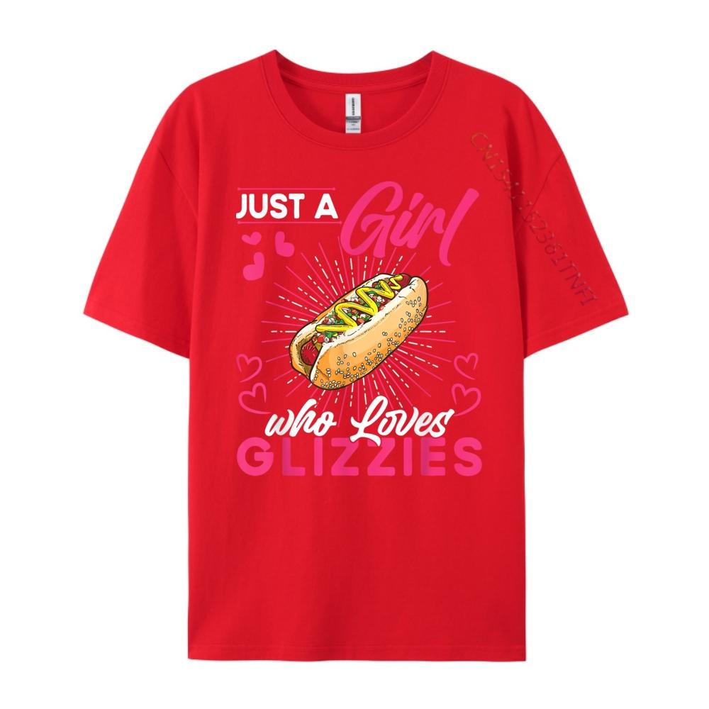 Just A Girl That Loves Glizzies Funny Big Glizzy Gobbler White Graphic Tee Funny Gifts Gift S
