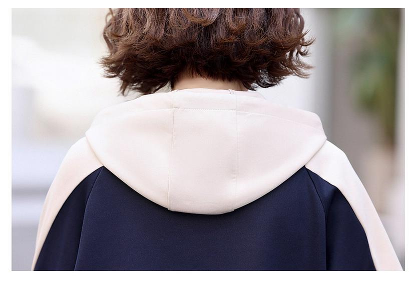 Spring Women's Casual Two-Piece: Loose Zipper Jacket & Elastic Waist Long Pants - For Middle-Aged and Elderly Women.