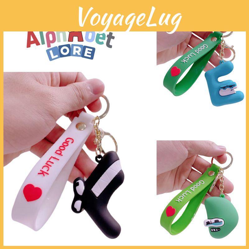 Alphabet Lore Keychain Figures Toy Kids Cute Pvc Soft Glue Bag Pendant Xmas Decor