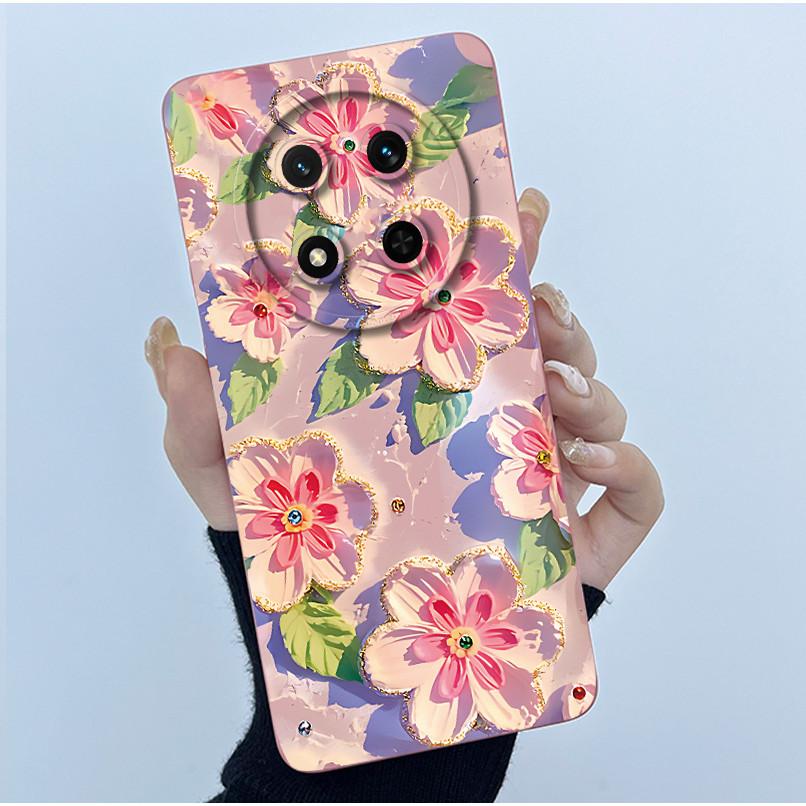 For Honor X9C 2024 Case Simplicity Flower Liquid Soft Silicone Back Cover for HonorX9c X 9C Phone Funda Magic7 Lite Bumper Shell