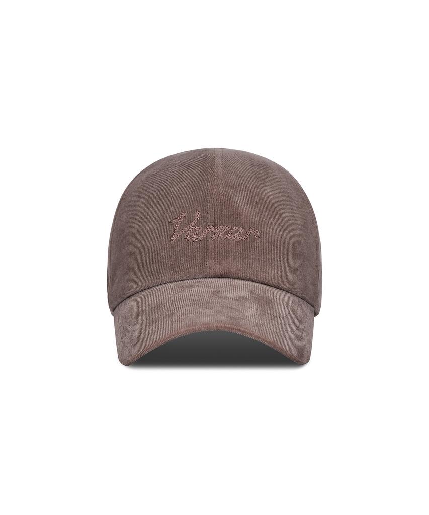 Bajal Chain Logo Corduroy Og Fit Ball Cap Brown