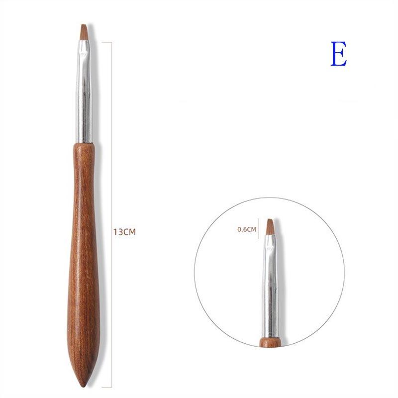 Flat Head Nail Art Brush Pen for Gel Polish Universal Pen for Home DIY Nail Design