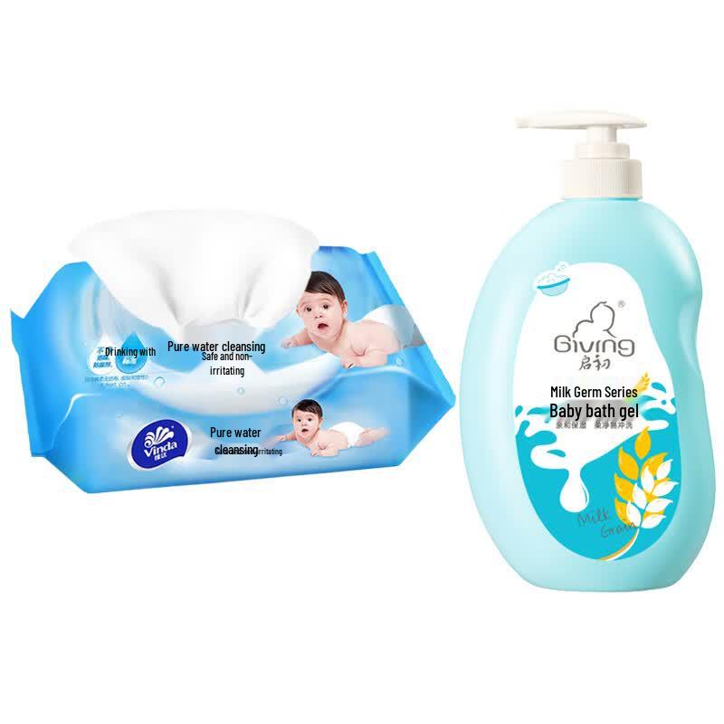 Vinda Baby Care Wet Wipes & Shower Gel Set