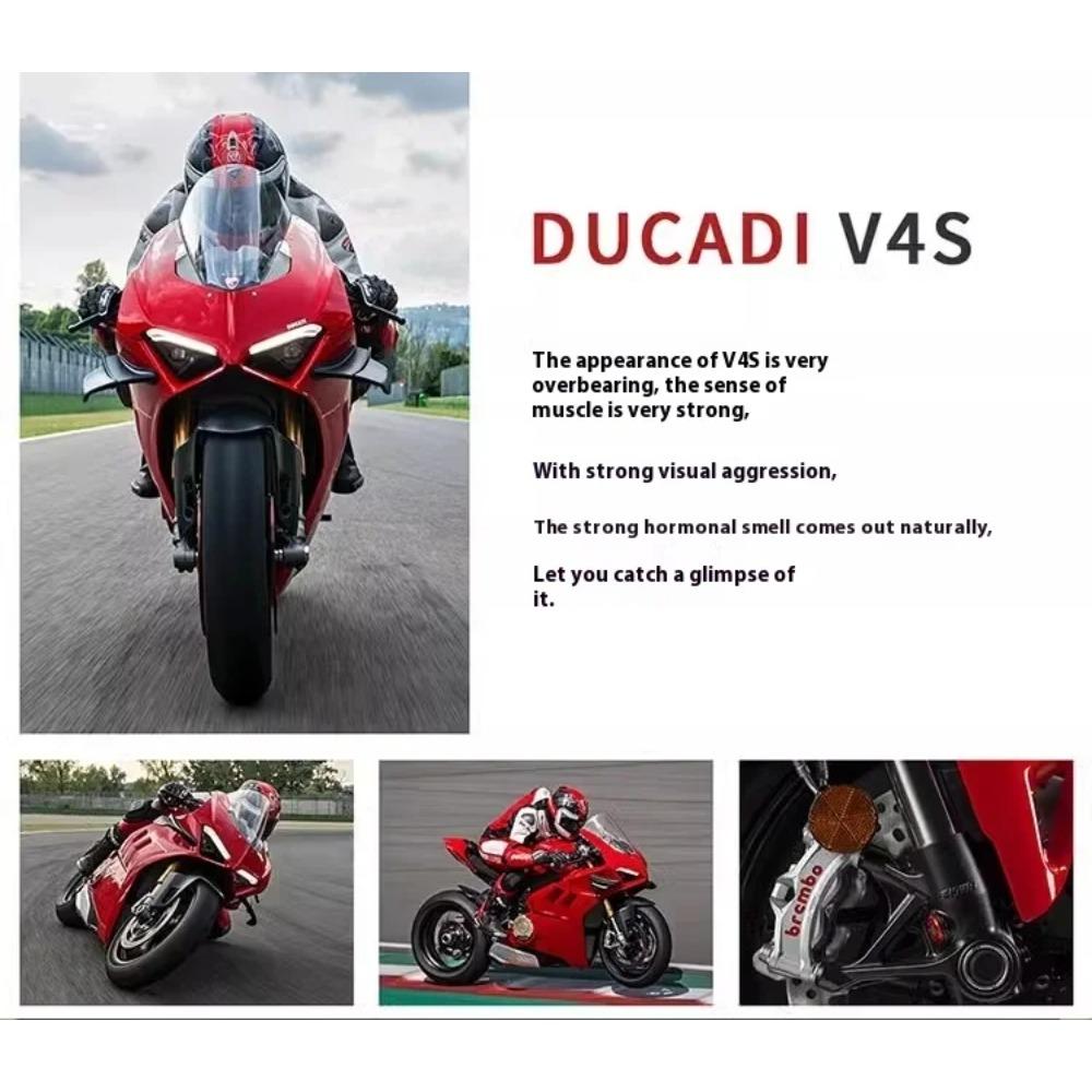 1/12 Ducati Panigale V4S Model Alloy Motorcycle Diecast Computer Desktop Ornaments Trendy Display Gift for Friend Kids Toys