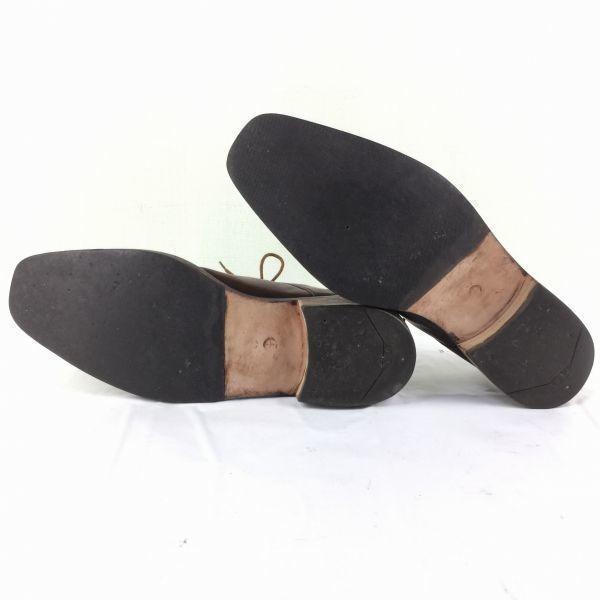 80s-90s Vintage Paul Morri Swirl Moc Business Shoes Brown Made in Italy size 43.5 27.5-28.0 Men's(USED)