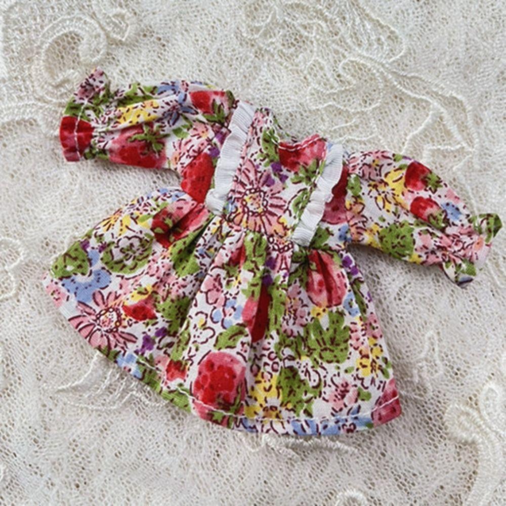 Handmade Printed Dresses Fashion Accessories Dolls Outfits Dresses Long Sleeve Multi-styles DIY Doll Clothes
