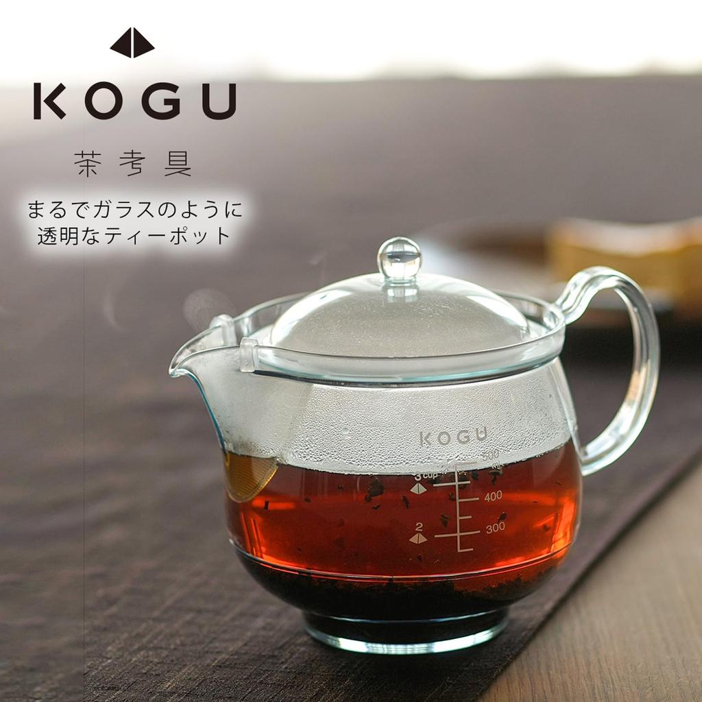 KOGU Made In Dishwasher and Microwave Includes Tea Tea for Black Tea and Loose Leaf Shimomura Perfect Gift for and Christmas Teapot, Unbreakable,