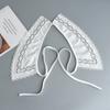 Lace Floral Printed Embroidery Fake Collar for Womens Shirt Hollow Out Floral Necklace Scarf False Detachable Collars