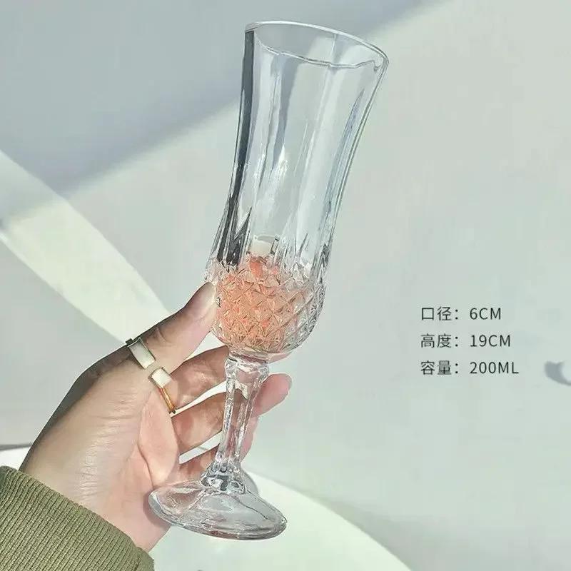 

10 Styles Goblet Wine Glass Household Glass Champagne Mug High Color Lead-free Champagne Whiskey Cup Heat Resistant 101-200ml