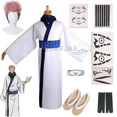 Auf Lager Ryomen Sukuna Cosplay Jujutsu Kaisen Kostüme Erwachsene Männer Frauen Outfits Japan Kimono Hanfu Halloween Anime Kleidung