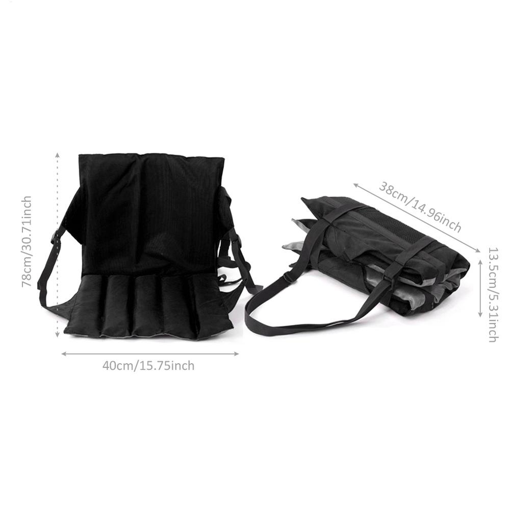 Outdoor Folding Chair Pad Stadium Cushion Buckle Design Backrest Seat Mat Indoor Sports Events Outing Travelling Hiking Fishing