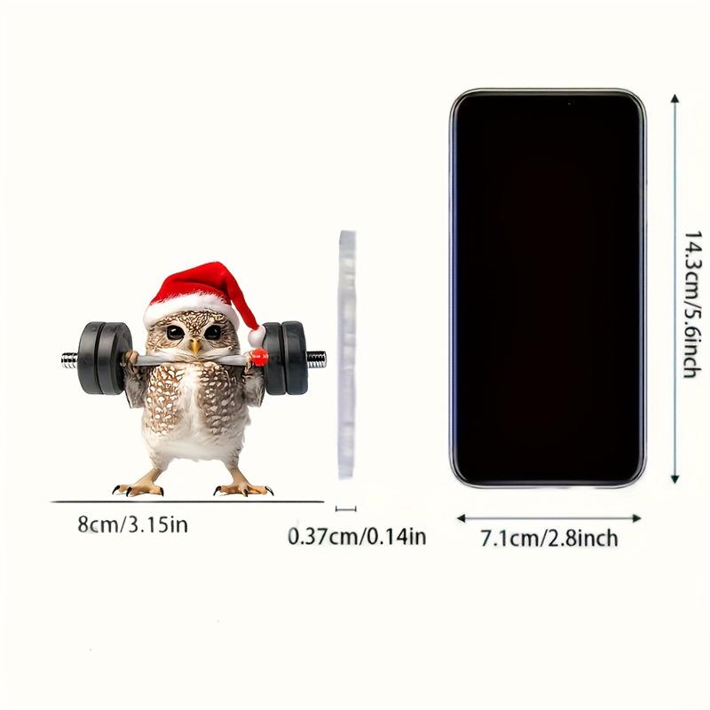 

Трансграничное акриловое украшение в виде птицы в шляпе Санты для украшения дома Standard