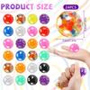 Anti-Stress Mini Squishy Balls 24 Pack 3.5 Cm Non-Toxic TPR Filled with Gel Beads Multicolor Stress Relief Toy for Kids and Adults