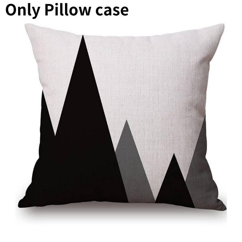 Luxurious Nordic Style Black Letter Digital Print Cushion Cover For Home Decor