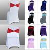 1Pcs Elegant Elastic Chair Back with Floral Bow Universal Chair Cover Buckle Sashes Chair Strap for Wedding Party Decor