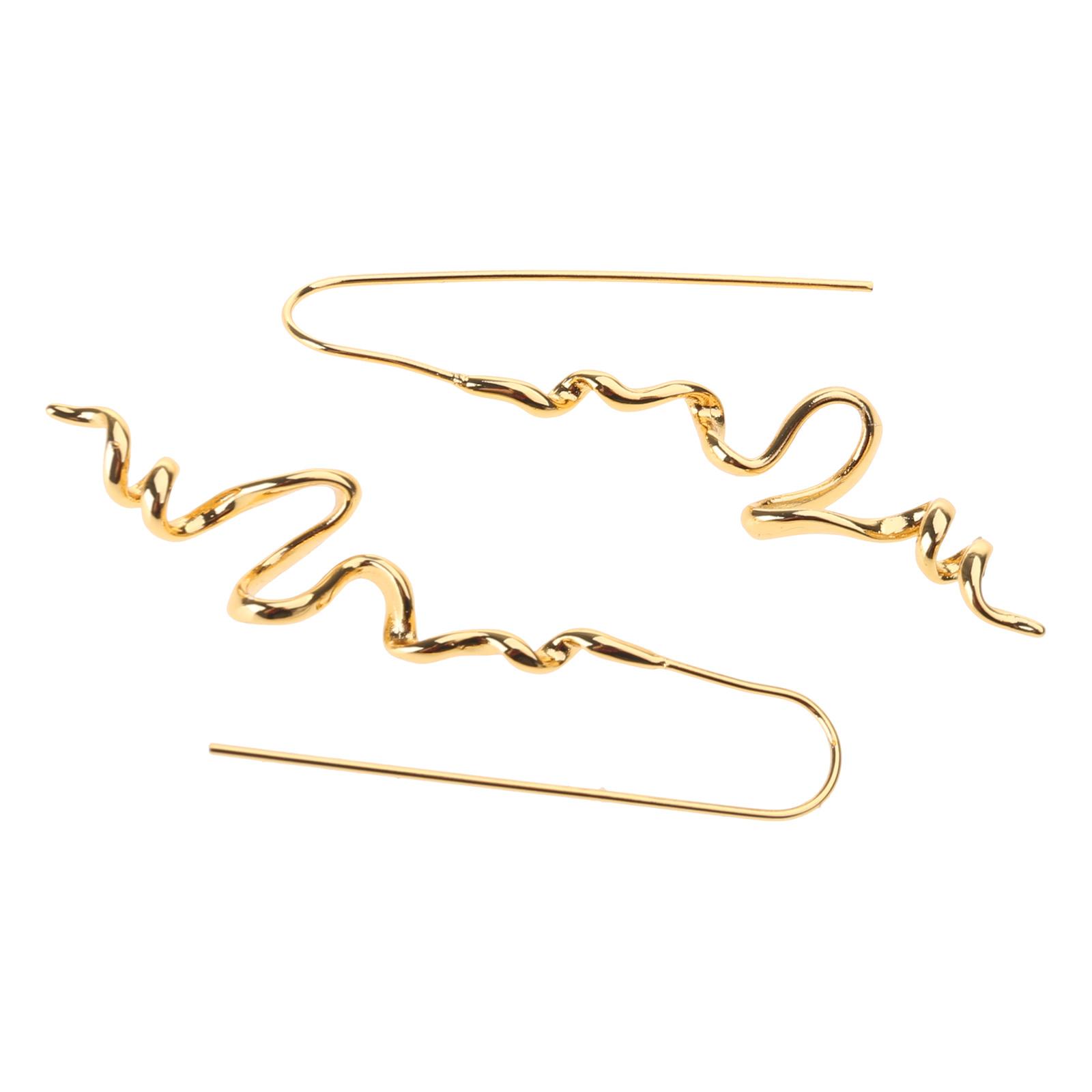 

Abstract Earrings Sturdy Brass Earrings Three Dimensional Designs Comfortable for Fashionable Women Ladies Casual Wear золотой