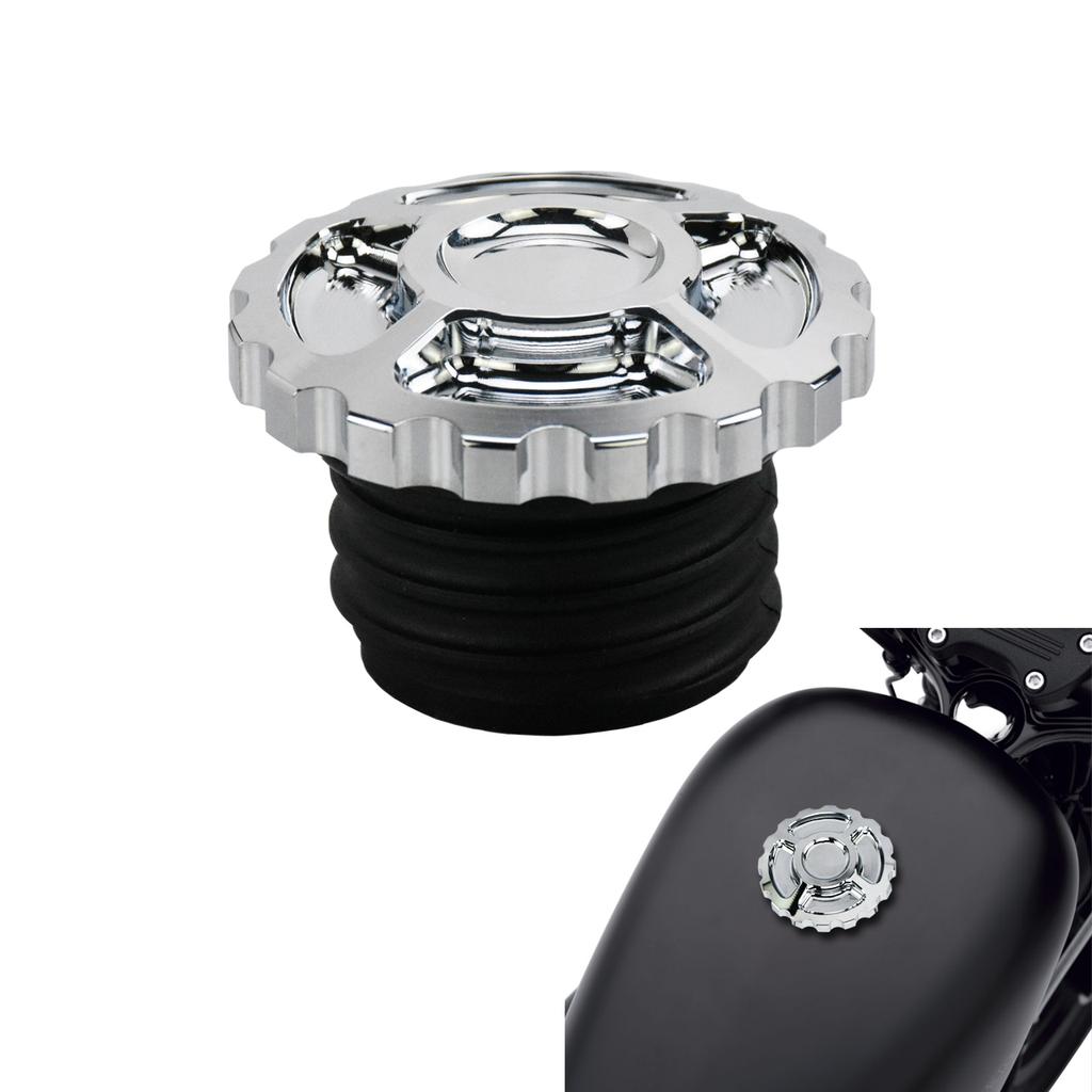 Motorcycle Oil Tank Cover Metal Fuel Tank Right-hand Thread Gas Cap For Harley Softail Fat Boy Sportster XL 883 1200 Dyna FLHR