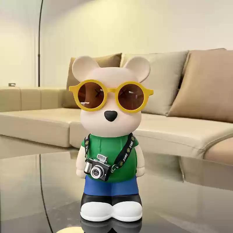 Internet Celebrity Violent Bear Piggy Bank Cartoon Creative Modern Living Room Decoration Simple Home  Cabinet Ceramic Ornament
