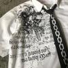 BeatStreet Y2K Weißes Hemd Retro T-Shirt Harajuku Herren und Damen Totenkopf Heilige Schrift Ley2k Oberteile Grunge Oberteile