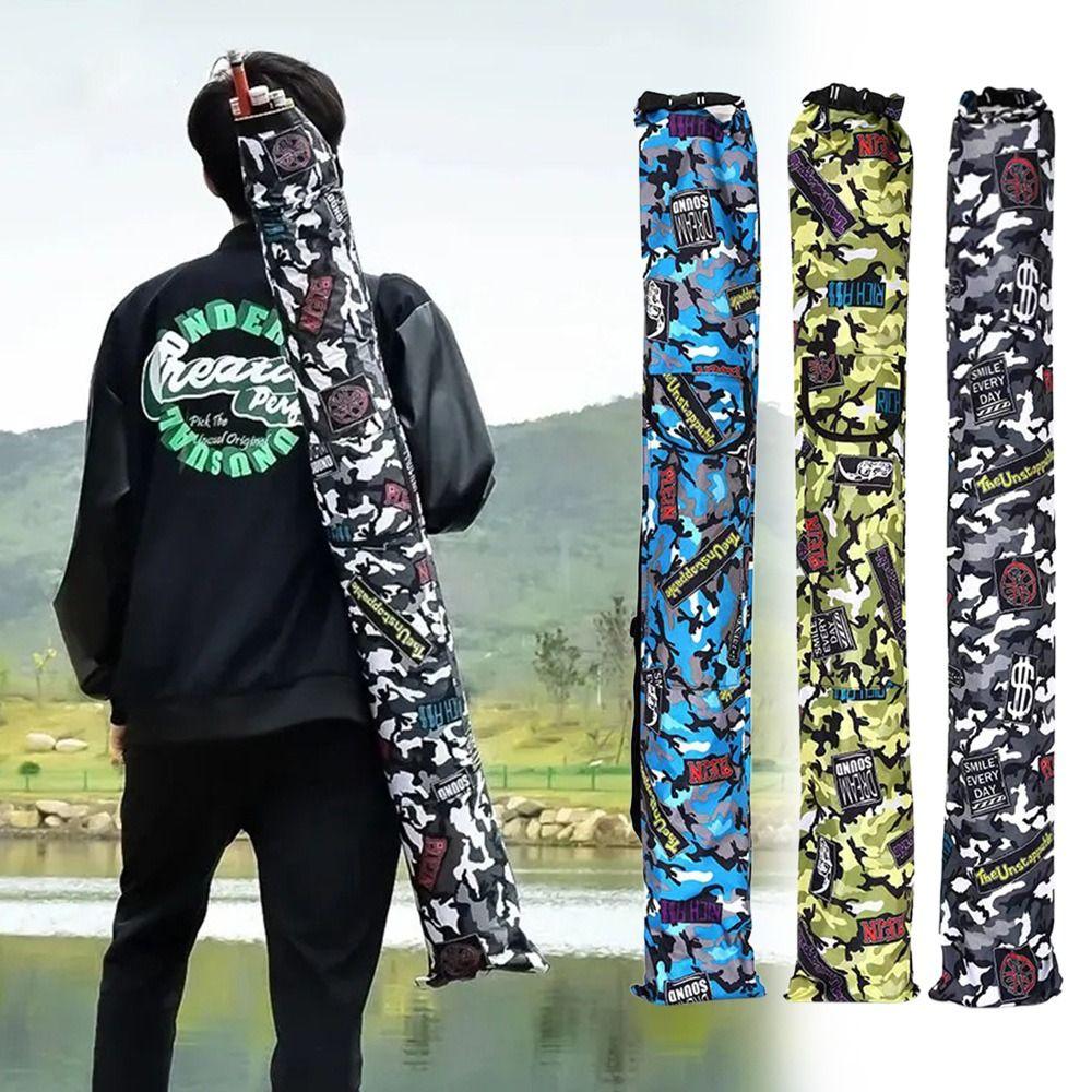 Folding Portable Fishing Rod Bag Camouflage Fishing Tackle Backpack Fishing Gear Accessories