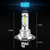 2 Pcs H7 Led Headlight Bulb Car Front Fog Lamp High And Low Beam Conversion Kit 6000k 110w Ultra White