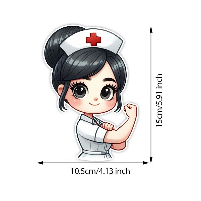 

Strong Nurses Car Stickers Waterproof Vinyl Decals Auto Body Window Bumper Decor Motorcycle Stickers TM119 D-15cm Longest Side