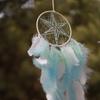 Blue Feathers Star Dream Catcher Handmade Wind Chimes Bedroom Decorations Wall Pendants Window Pendant For Girls Birthday Gifts